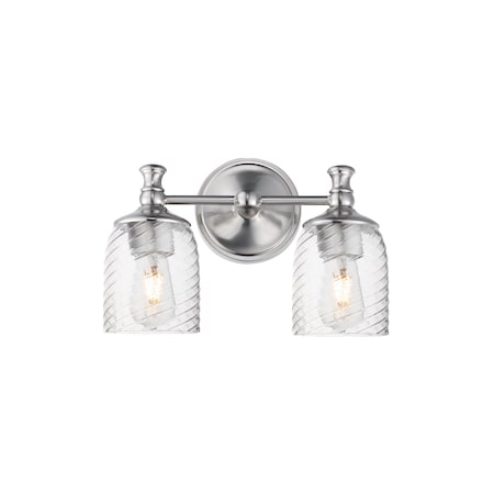 Maxim Lighting Swirl 2-Light Wall Sconce, Satin Nickel 21352CRSN